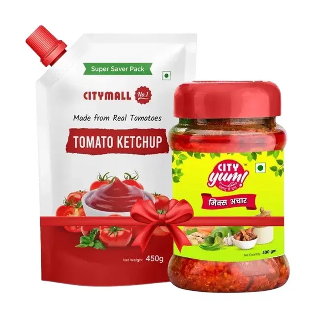 Citymall No.1 Tomato Ketchup 450 g + City Yum Mixed Achar 400 g