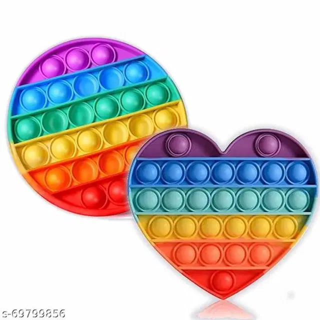 Silicone Fidget Toys for Kids, Multicolor, Pack of 2