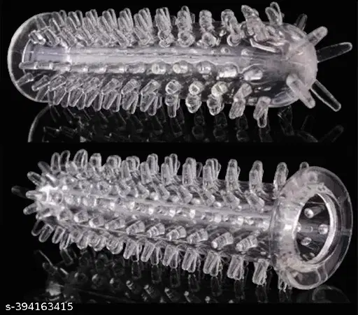 Crystal Dotted Reusable Condom for Men, Transparent, Pack of 1