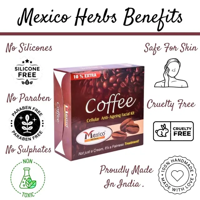 Maxico Herbal Coffee Facial Kit, Pack of 2
