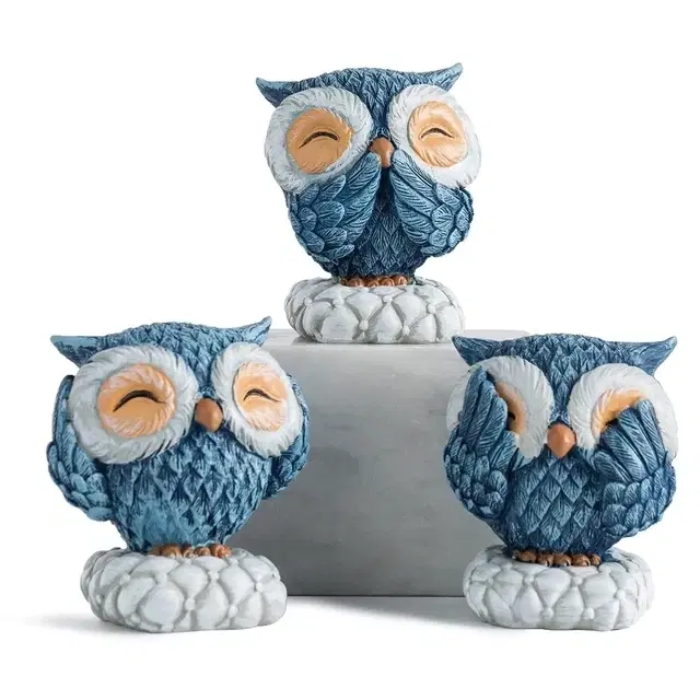 Owl Garden Statues Set Of 3