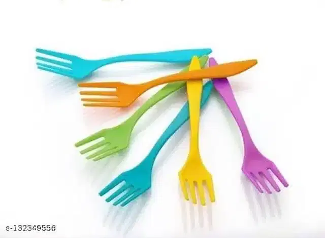 Plastic Forks, Multicolor, Pack of 12
