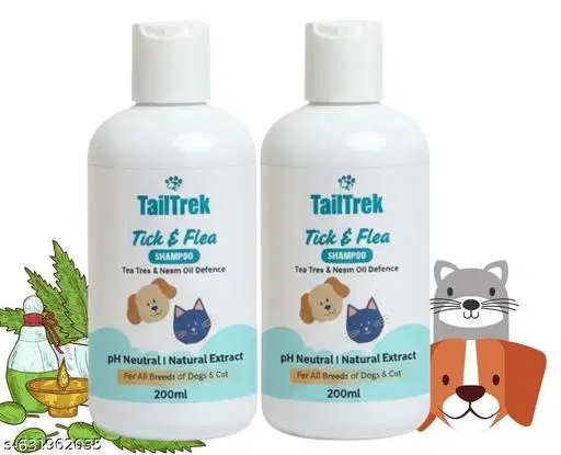 Neem Cleanse Dog Shampoo  - Ticks & Fleas Prevention 200 Ml , (Pack Of 2)
