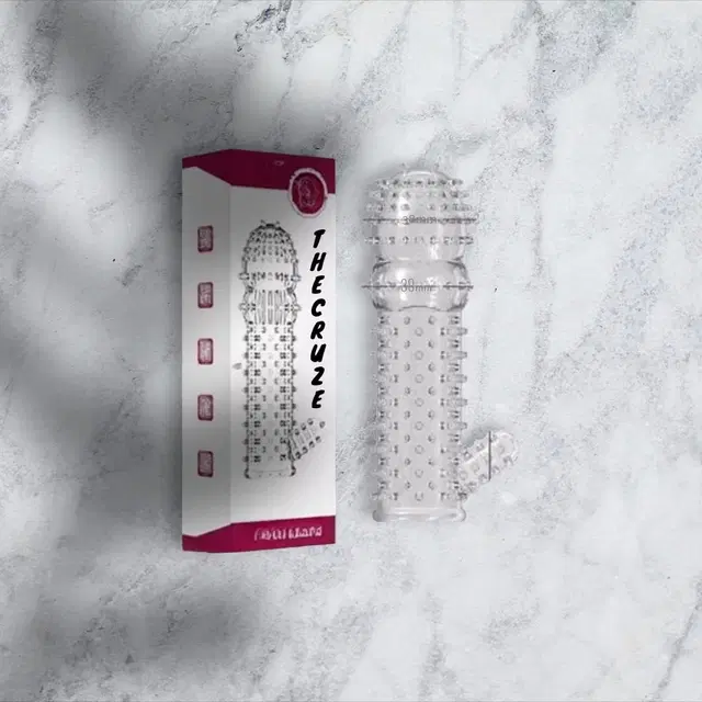 A R Silicone Crystal Dotted Condom for Men, Transparent
