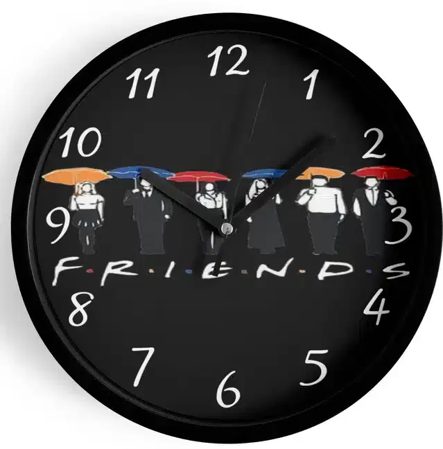 Analog Wall Clock for Home, Multicolor, 7 Inches