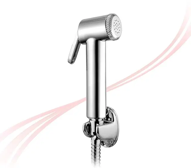 Jaquar Health Faucet with SS-304 1.5 Meter Hose Pipe & Wall Hook, Silver, Set of 1