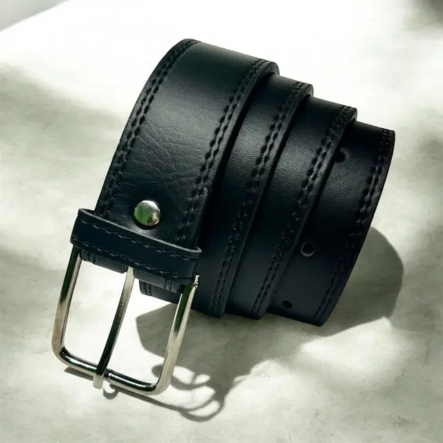 PU Belt for Men, Formal, Black, Free Size, Sleek Look