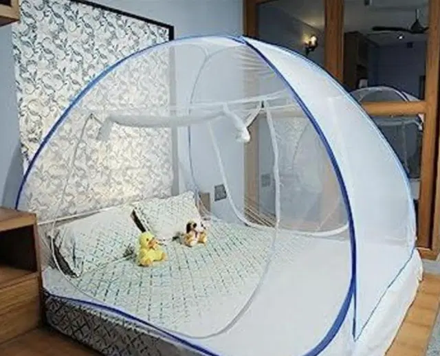 Polyester Double Bed Mosquito Net, White