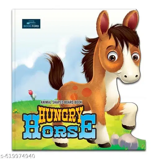 Hungry Horse – Animal Shaped Story Board Book for Kids | Early Learning Story Book for Toddlers | Engaging & Educational Animal Tale | Durable Board Pages for Preschool & Kindergarten Children