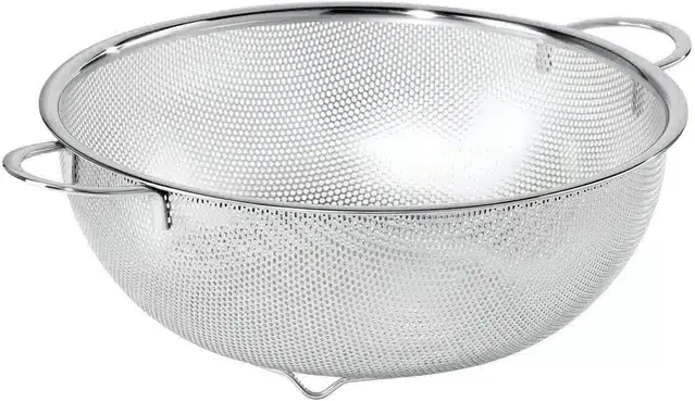 Multipurpose Stainless Steel Colander for Washing, Silver