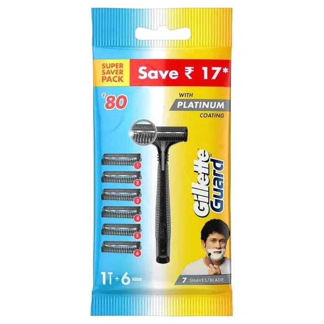 Gillette Guard (1 Razor + 8 Cartridges)