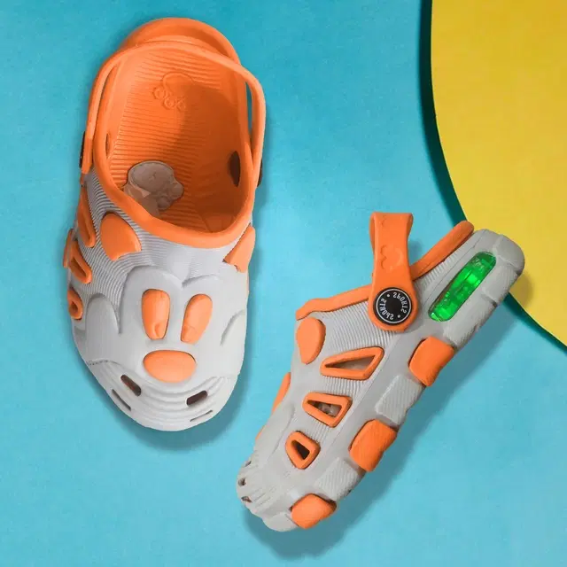 Clogs for Kids (Orange & Grey, 2)