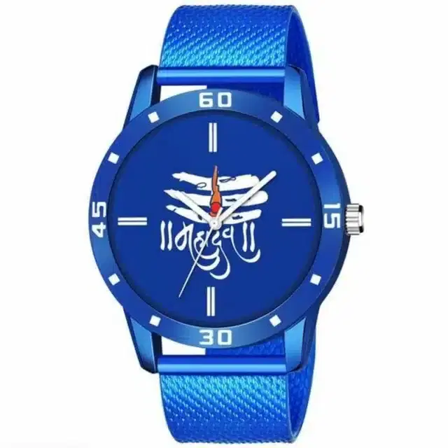 Unisex Analog Watch (Blue)