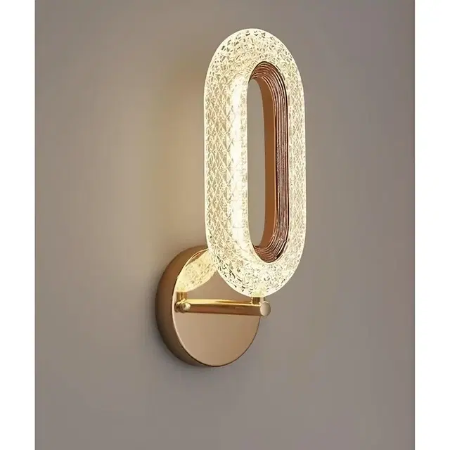 Oval Crystal Wall Light For Living Room, Bedroom & Hallway Decor