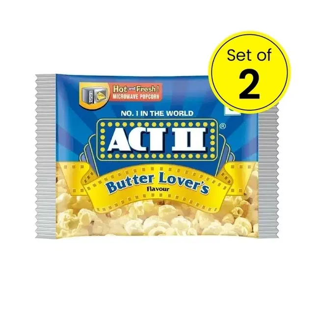 Act II Butter Microwave Popcorn 2X30 g (Pack Of 2)