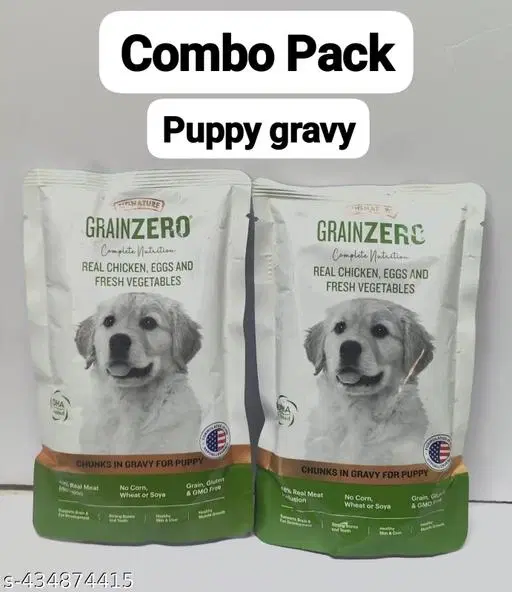 Signature Grain Zero Wet Puppy Food - Chicken Chunks in Gravy 150gm (Pack of 2)__Wet food for all breeds