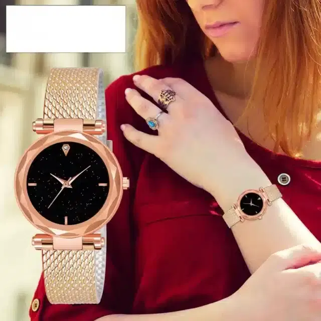 Analog Watch for Girls (Rose Gold)