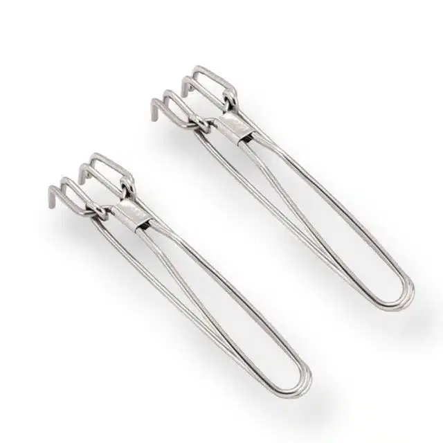 Stainless Steel Tong, Pack of 2, Silver