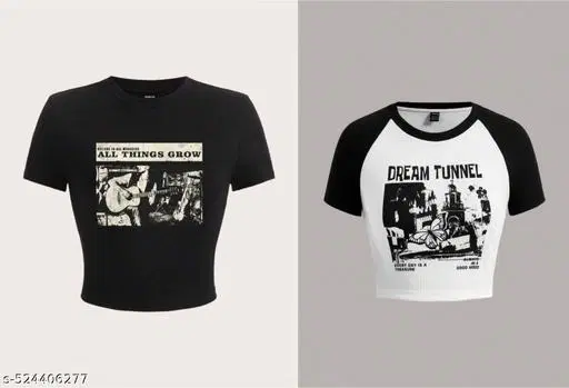 Lycra Top for Women, Black, Pack of 2 (XS)