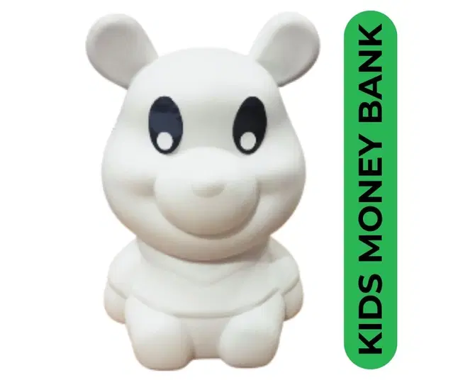 Plastic Money Bank for Kids, White