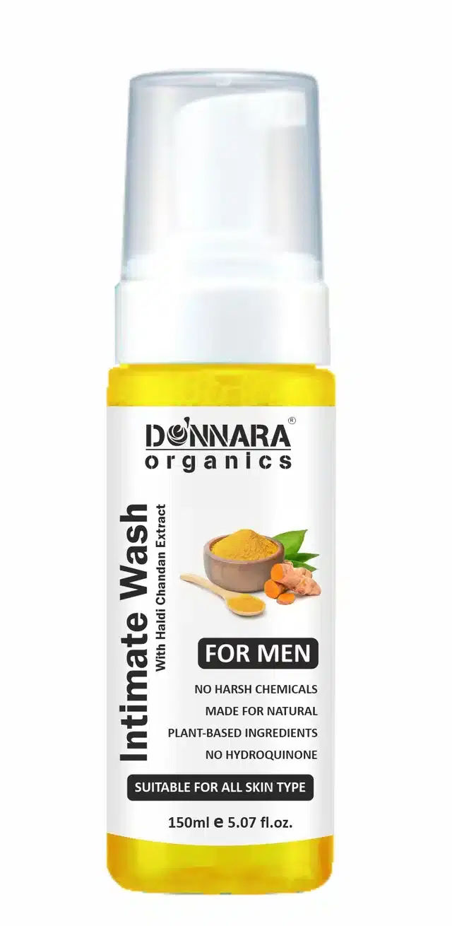 Donnara Organics Haldi Chandan Extract Intimate Wash for Men, 150 ml