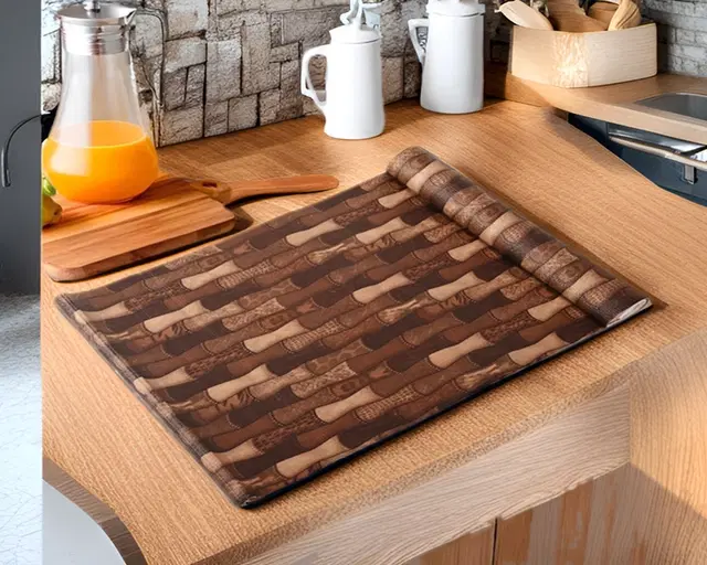 PVC Printed Shelf Mat Roll, Multicolor, 5 m