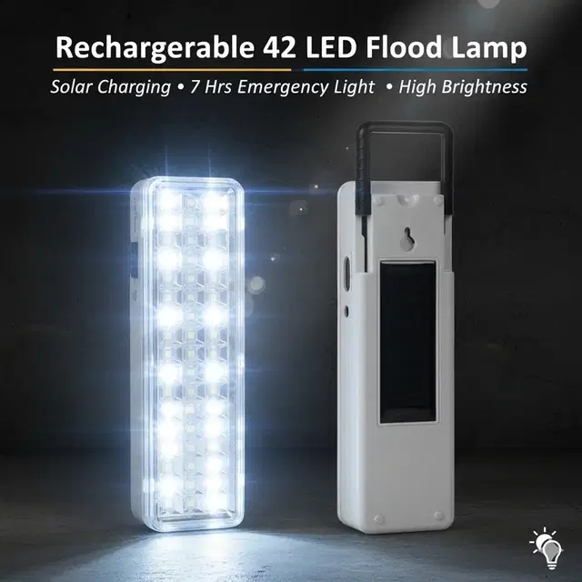 Rock Light, RL-62S Home Emergency Light Extra Bright Light Emergency Light, Multicolor, Pack of 1 Light, 60 SMD + Solar