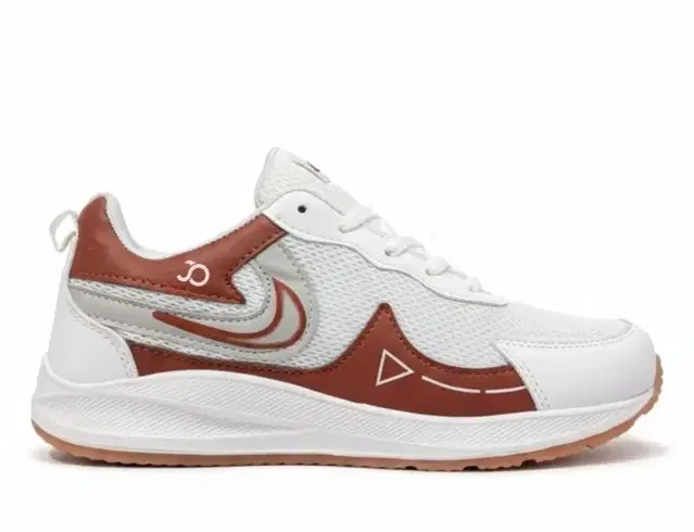 Sports Shoes for Men (White & Brown, 8)