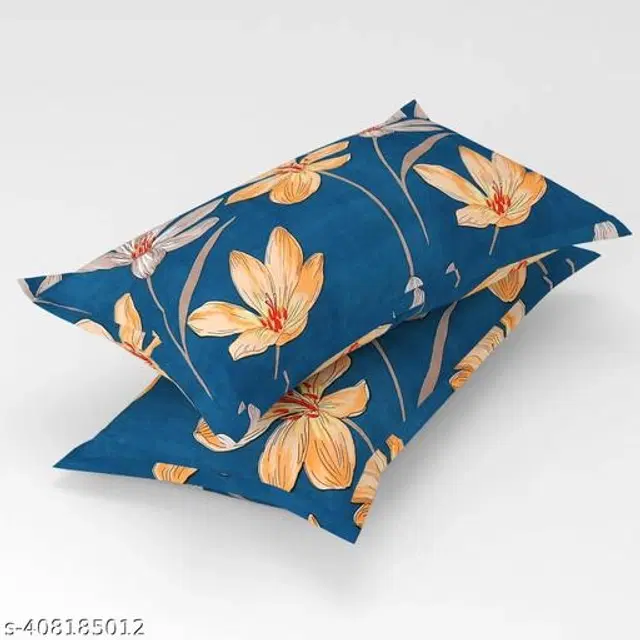 Cotton Pillow Covers, Multicolor, 17x27 inches, Pack of 2