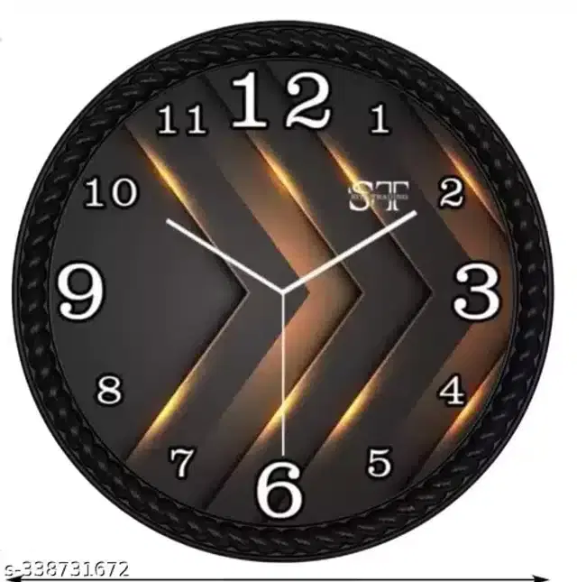 Designer Printed Plastic Wall Clock, Multicolor