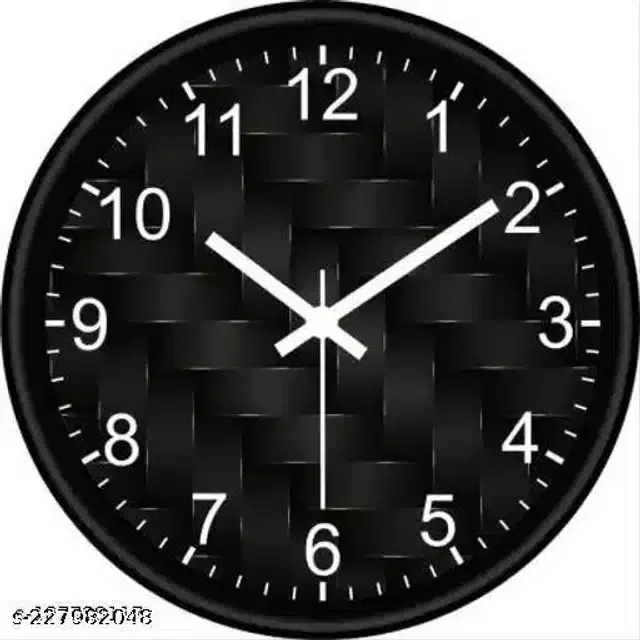 Designer Analog Wall Clock, Black