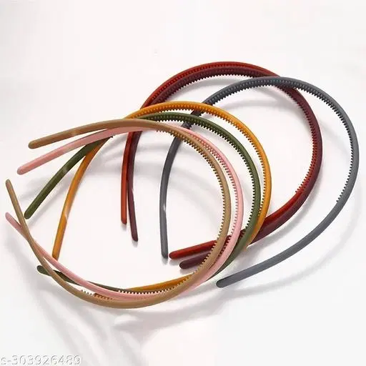 Myra Collection Hair Bands for Women, Pack of 12 (Yellow)