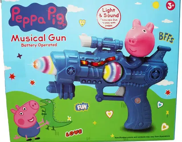 Pig's Gun Toy with Light & Sound, Multicolor