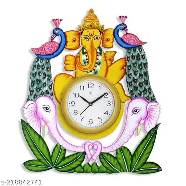 Wooden Wall Clock, Multicolor