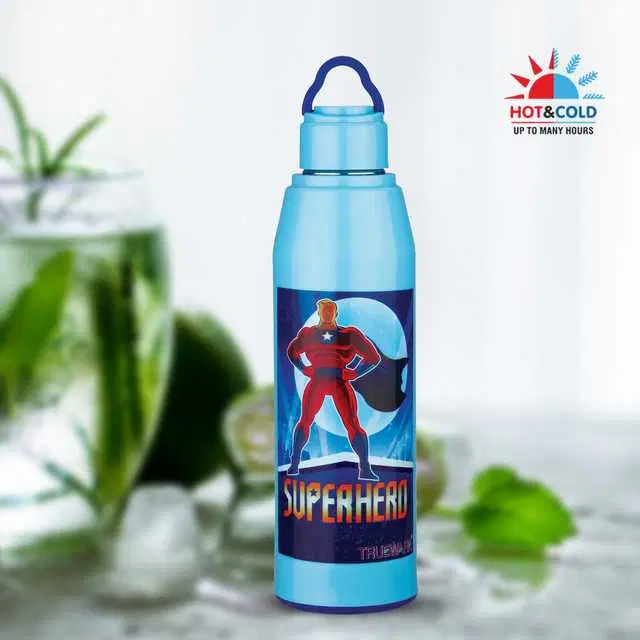 Trueware Zapp Water Bottle Superhero, 700 ml, Blue, A-148