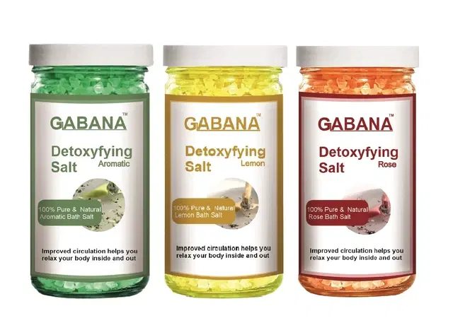 Mensport Aromatic, Lemon & Rose Detoxifying Bath Salt Crystal, 200 g, Set of 3