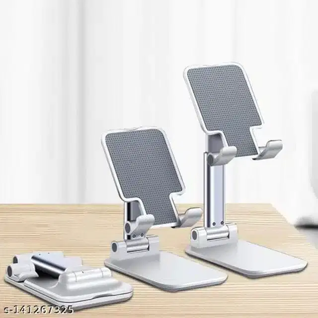 Foldable Mobile Stand Holder, Silver