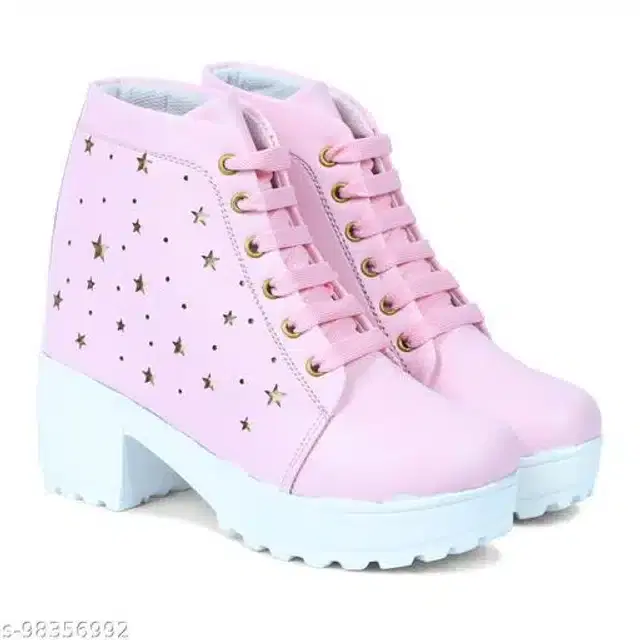 Boots for Women (Pink, 3)