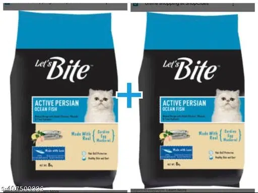 Let'S Bite Active Persian Ocean Fish, 1 kg, Pack of 2