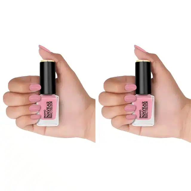 Nail Polish for Women & Girls, Pink, 10 ml, Pack of 2