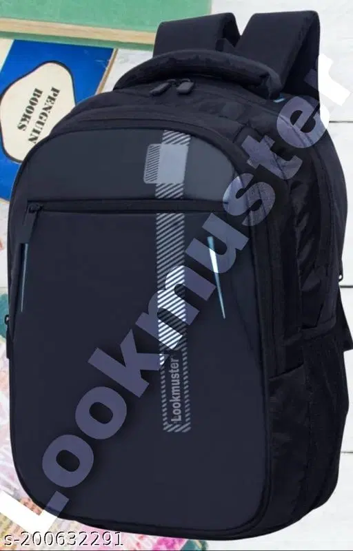 Nylon Backpack for Men & Women, Black