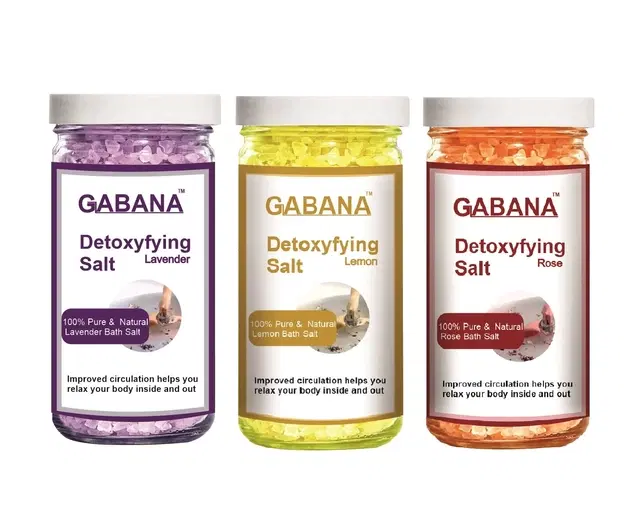 Mensport Lavender, Lemon & Rose Detoxifying Bath Salt Crystal, 200 g, Set of 3