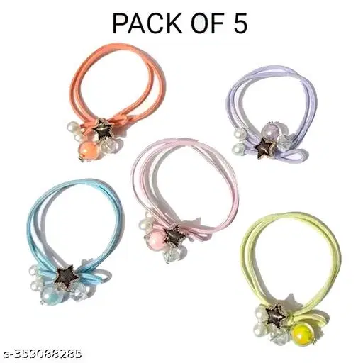 Chic Scrunchies for Women (Multicolor, 3 Pcs)