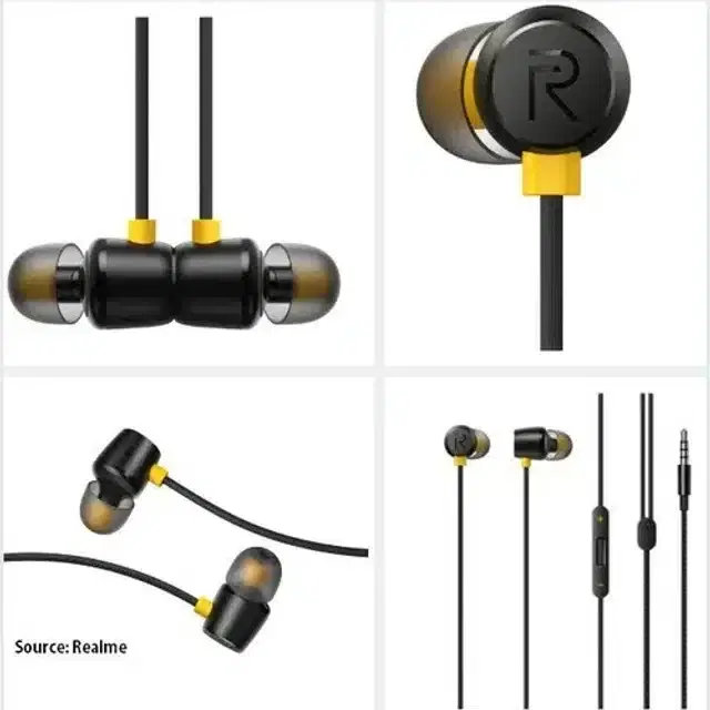 In Ear Wired Headphones, Black