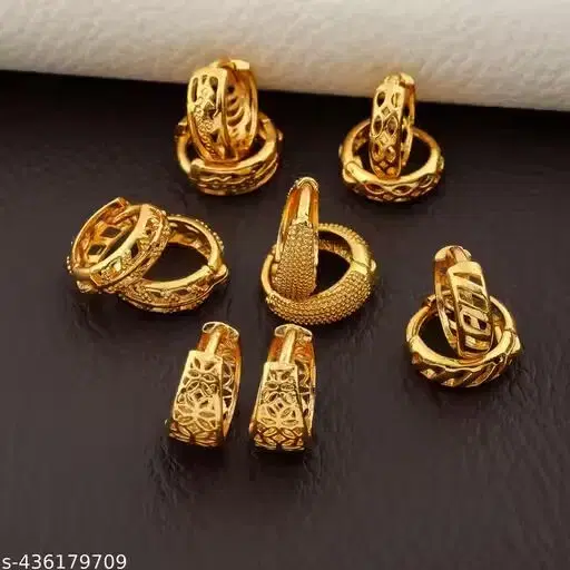 Womens Earrings & Studs Gold Alloy(Free Size)
