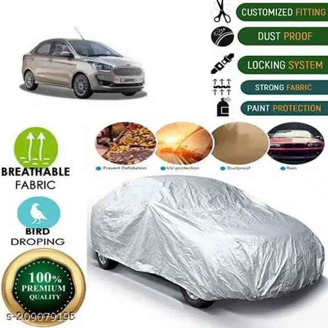 Taffeta Waterproof Car Cover for Ford Figo Aspire, Multicolor