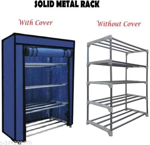 Metal 4 Layer Collapsible Multipurpose Rack, Blue