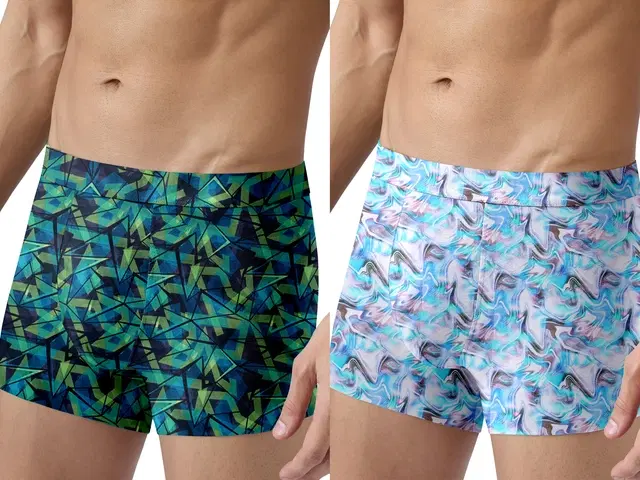 Micro Modal Printed Trunk for Men, Pack of 2 (Multicolor, S)