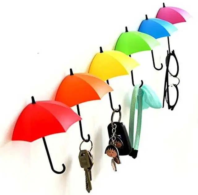 Pinak Plastic Key Holder, Pack Of 6, Multicolor, Free Size, PS-29
