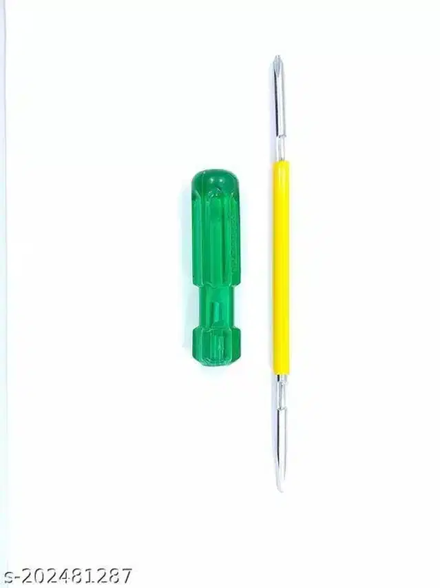 2 In 1 Reversible Screwdriver, Yellow & Green